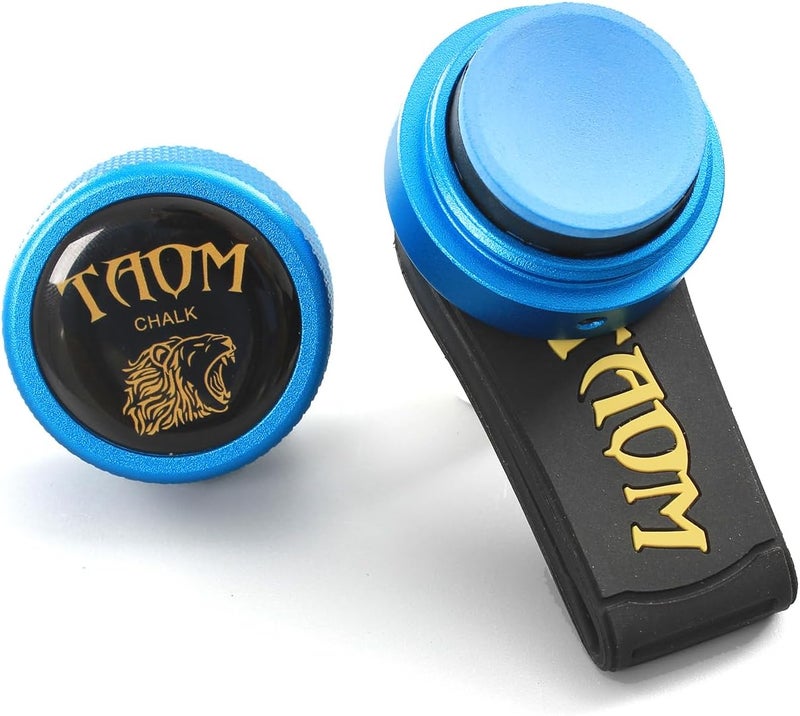 Banly TAOM Round Shaped Pool Chalk Holder, Portable Pool Chalk Cubes, Magnetic Mini Chalk Holder Pool Billiards, Pool Cue Chalk Case Container Box for Billiard Cue Tip Tool Pool Table Snooker Accessories - Image 1